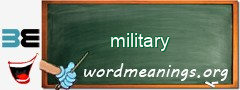 WordMeaning blackboard for military